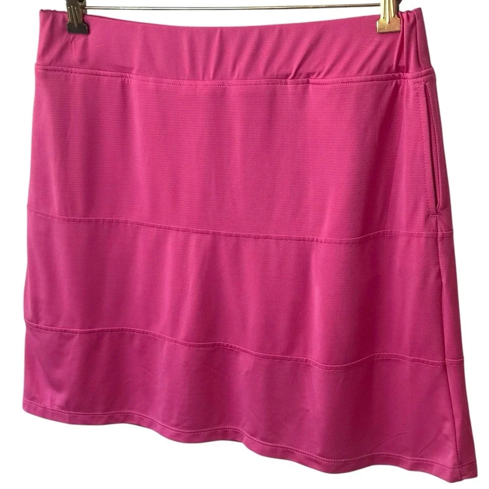 Court‎ Haley Tiered Mesh Pink Skort Athletic Tennis Golf Feminine Preppy L